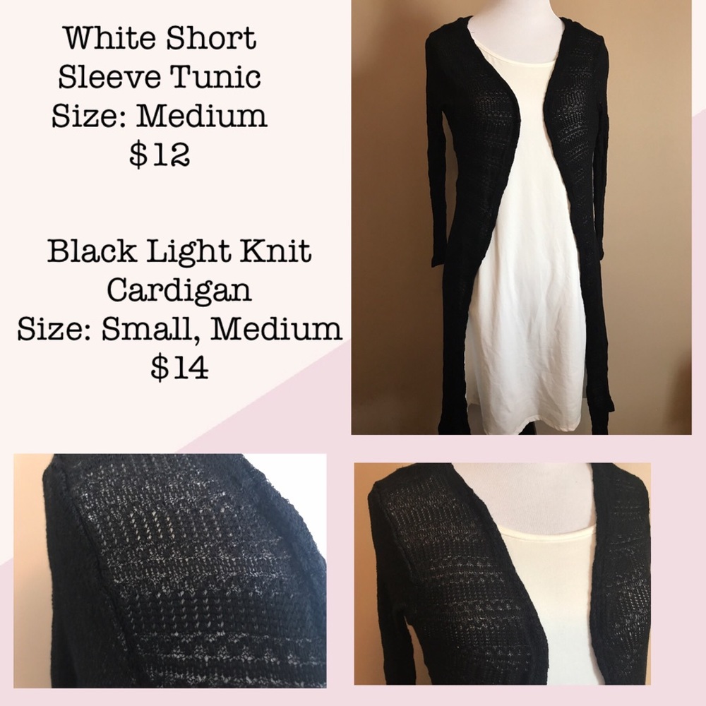 Light weight black knit cardigan